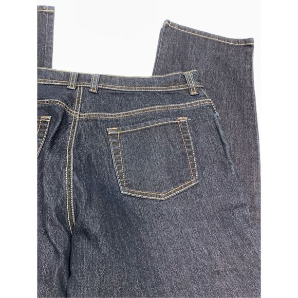 Gloria Vanderbilt Amanda Women's Straight Wide Leg Cotton Stretch Blue Size 16P - Picture 6 of 8